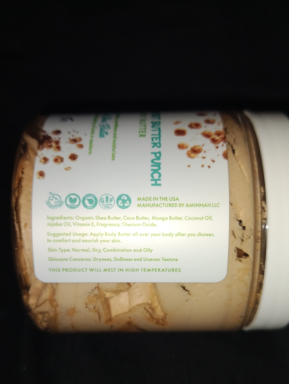Aminnah By DillPicky Reese Peanut Butter Punch Whipped Body Butter - Cream - Picture 2 of 2